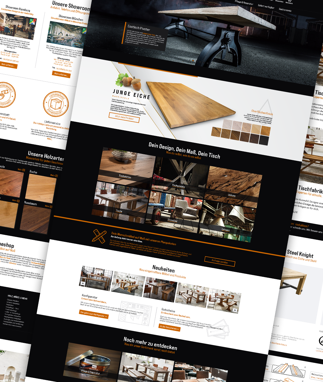 Websitelayout Tischfabrik24